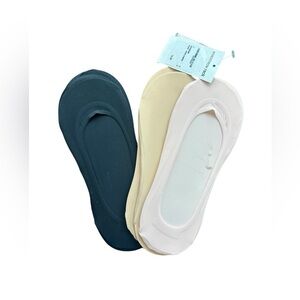 Nordstrom Set of No-Show Socks in Black, Pink, and Tan Size 9-11 NWT